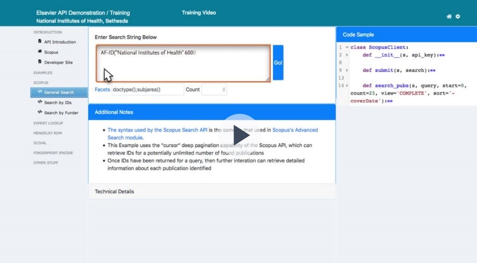 Overview of Scopus APIs